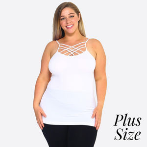PLUS SEAMLESS TRIPLE CRISS-CROSS FRONT CAMI